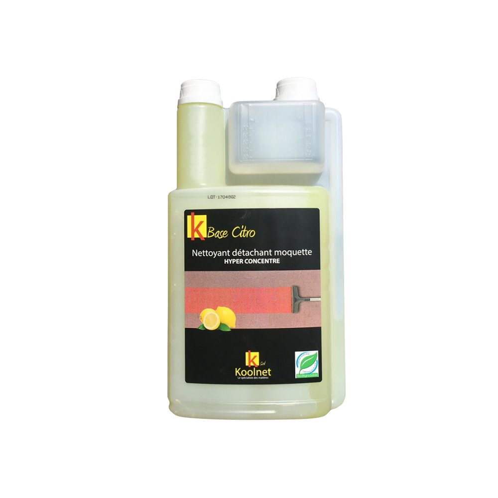 Nettoyant détachant moquette hyper concentré KOOLNET BASE CITRO - Flacon 1L