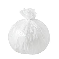 Sac poubelle blanc 20L 18 microns PEBD - Carton de 500 sacs
