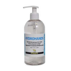 Gel hydroalcoolique désinfectant pour les mains HYDROHANDS MONDO - Flacon-pompe de 500ML