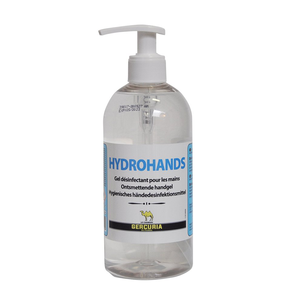 Gel hydroalcoolique HYDROHANDS MONDO - Flacon-pompe de 500ML