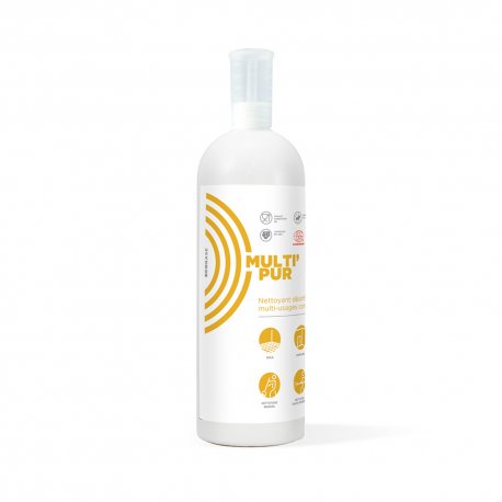 Nettoyant désinfectant concentré Ecocert sols et surfaces MULTI'PUR - Bouteille de 1 L