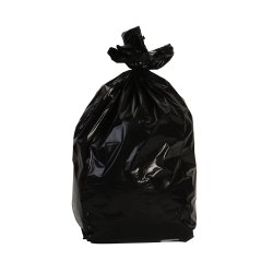 Sac à déchets noir 110L basse densité - 50 microns - Carton de 200 sacs