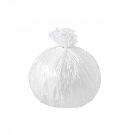 Sac à déchets blanc 30L haute densité - 11 microns - Carton de 1000 sacs
