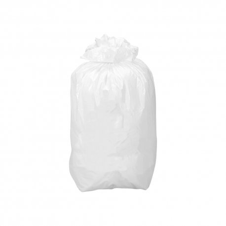 Sac à déchets blanc 110L basse densité - 38 microns - Carton de 100 sacs