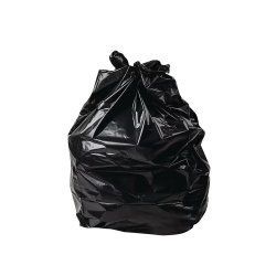 Sac à déchets noir 100L basse densité - 50 microns - Carton de 200 sacs
