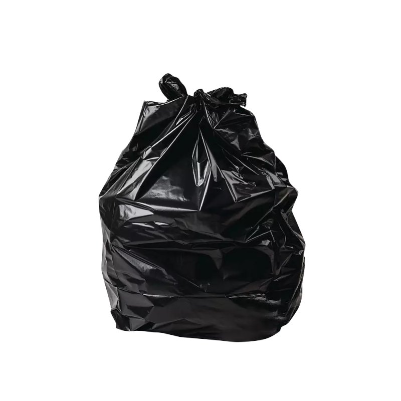 Sac poubelle noir basse densité 50L 30µ rouleau de 25 sacs