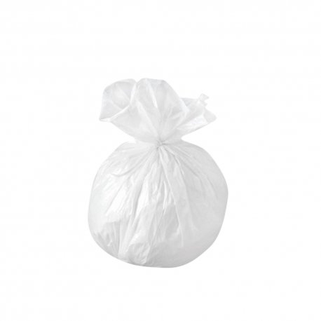 Sac Poubelle 50L Blanc - 14 Microns - Carton De 500