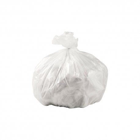 Sac à déchets blanc 20L haute densité - 10 microns - Carton de 1000 sacs