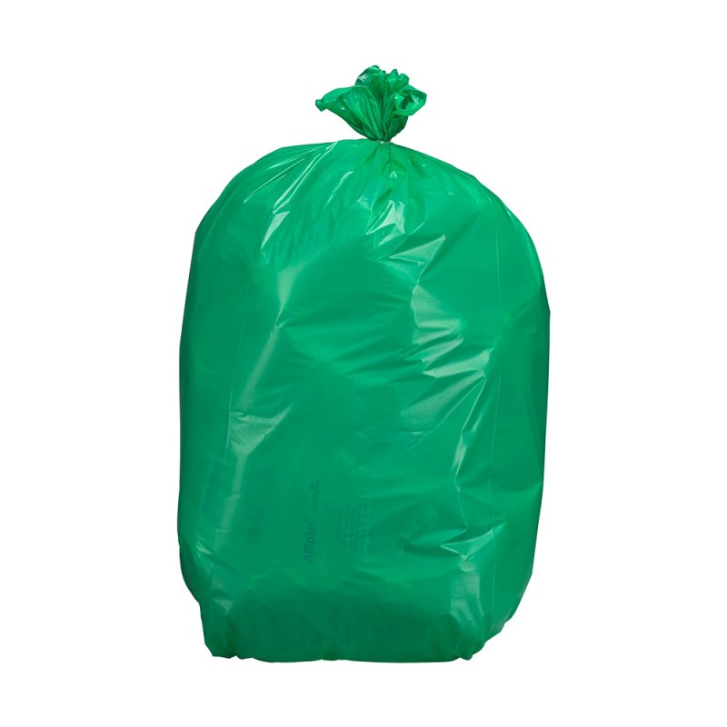 Sac à déchets vert 130L basse densité - 55 microns - Carton de 100