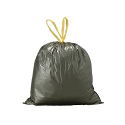 Sac plastique PELD en rouleau avec fermeture éclair facile pour les ordures  ménagères Jaune 600x800mm - 50L - 10un