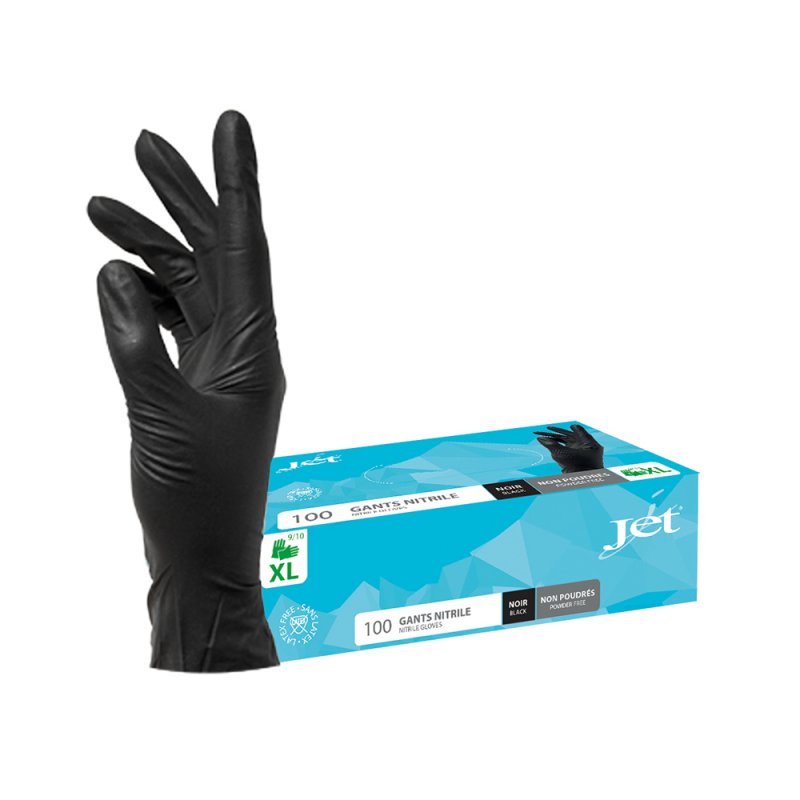 Gants nitrile jetable chimique non poudré alimentaire pas cher