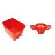 Seau rectangulaire 12L Essoreur espagnol col. Rouge - 1 kit