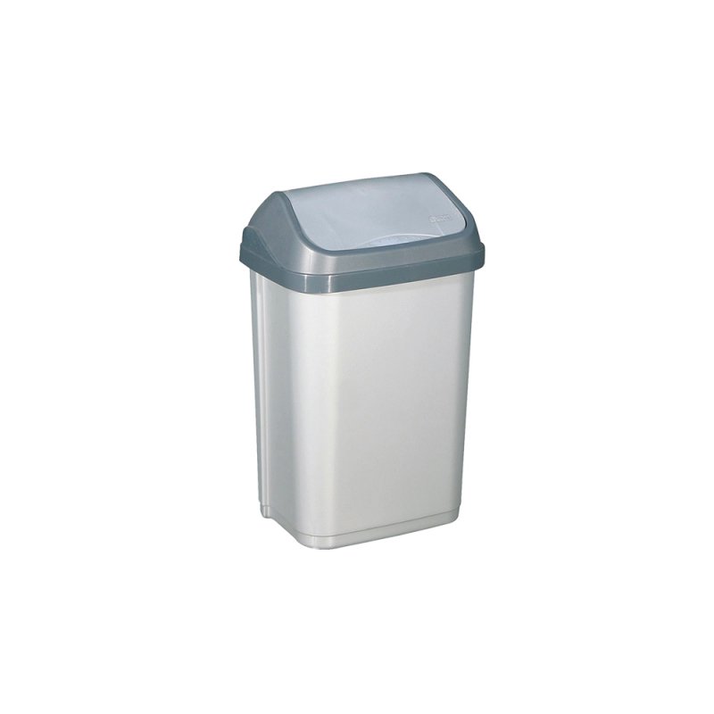 Poubelle fourre-tout 10L couvercle basculant col. Gris - 1PC 