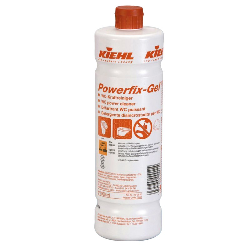 Détartrant WC puissant POWERFIX-GEL - Flacon de 1L 