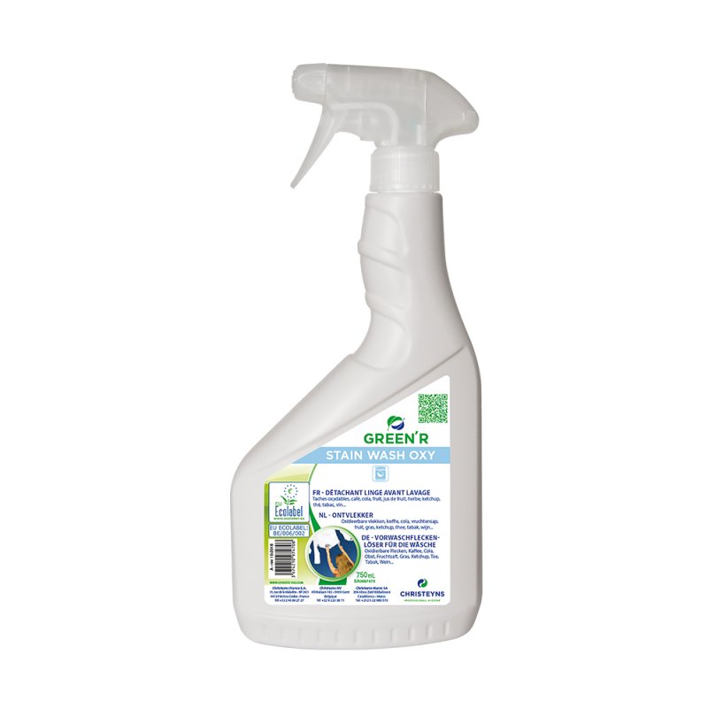 Détachant pour le linge spécial taches oxydables Ecolabel GREEN'R STAIN  WASH OXY - Spray de 750ML 