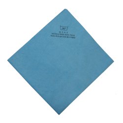 Lavette lisse non tissée microfibre 38x40 cm Bleu - Sachet de 5PC