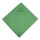 Lavette lisse non tissée microfibre 38x40 cm Vert - Sachet de 5PC