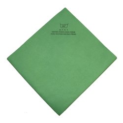 Lavette lisse non tissée microfibre 38x40 cm Vert - Sachet de 5PC