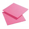 Toile éponge spécial vaisselle 20,6x18,5cm col. Rose - Paquet de 10