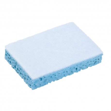 Eponge grattante TAMPONGE 13x9cm col. bleu/blanc - Paquet de 10PC