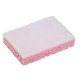 Eponge grattante TAMPONGE douce 13x9cm col. Blanc/rose - Sachet de 10PC