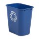 Corbeille de recyclage de bureau 26L col. Bleu - 1PC