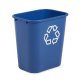 Corbeille de recyclage de bureau 26L col. Bleu - 1PC