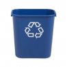 Corbeille de recyclage de bureau 26L col. Bleu - 1PC