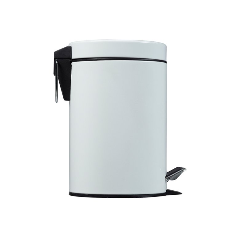 Poubelle de Cuisine 50L à Pédale, avec Seau Intérieur en Plastique,  Couvercle, Anti-odeur, Blanc