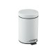 Poubelle à pédale 3L en métal avec seau intérieur col. Blanc - 1PC