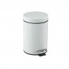 Poubelle à pédale 3L en métal avec seau intérieur col. Blanc - 1PC