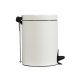 Poubelle à pédale 5L en métal avec seau intérieur col. Blanc - 1PC