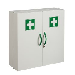 Armoire à pharmacie 2 portes col. Blanc et vert - 1PC
