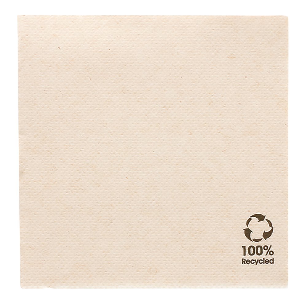 Serviette jetable double point Econatural 40x40 cm Col.Naturel - Colis de 1200PC