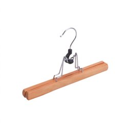 Cintre en bois avec pince jupe 25cm - 1PC