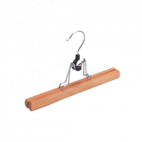 Cintre en bois avec pince jupe 25cm - 1PC