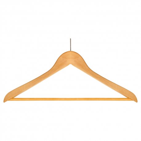 Cintre en bois antivol avec barre centrale - 1PC