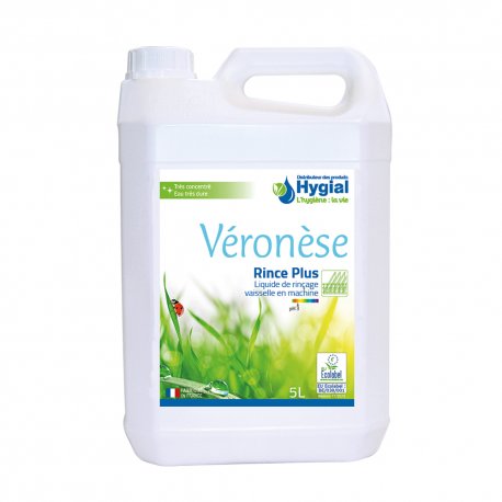 Liquide de rinçage machine toutes eaux Ecolabel VERONESE RINCE PLUS - Bidon de 5L