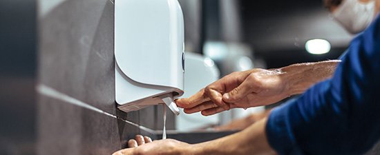 Distributeurs de savon, gel et solution